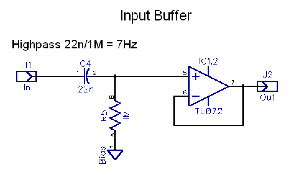 Basic op-amp input buffer design
